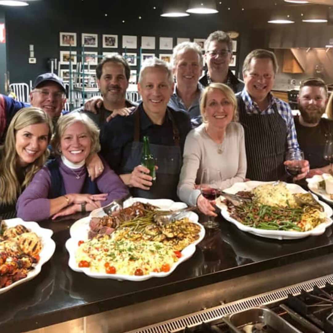 Group of students at Mirepoix Cooking School event